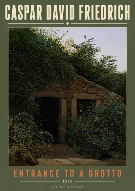 Caspar David Friedrich Entrance to a Grotto No6 - Plakat