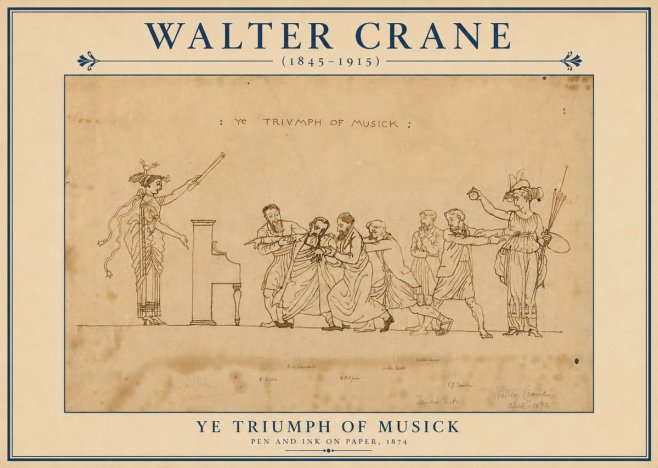 Walter Crane Ye Triumph of Musick No3 - Plakat