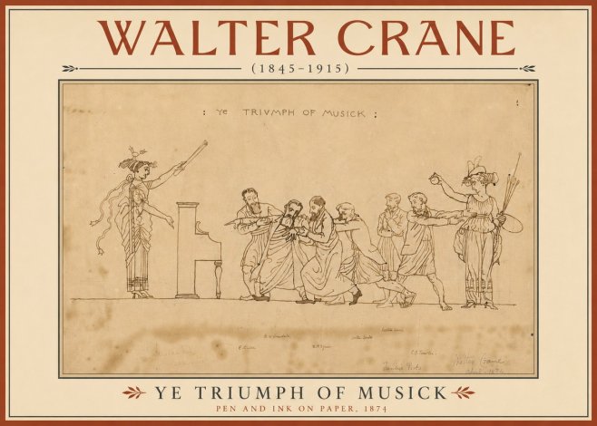 Walter Crane Ye Triumph of Musick No4 - Plakat