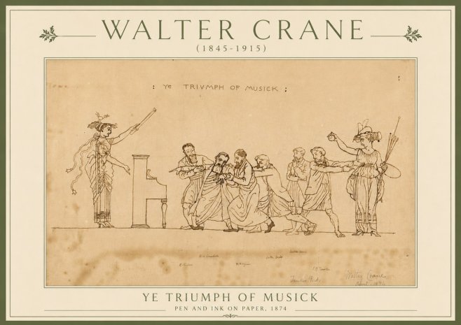 Walter Crane Ye Triumph of Musick No5 - Plakat
