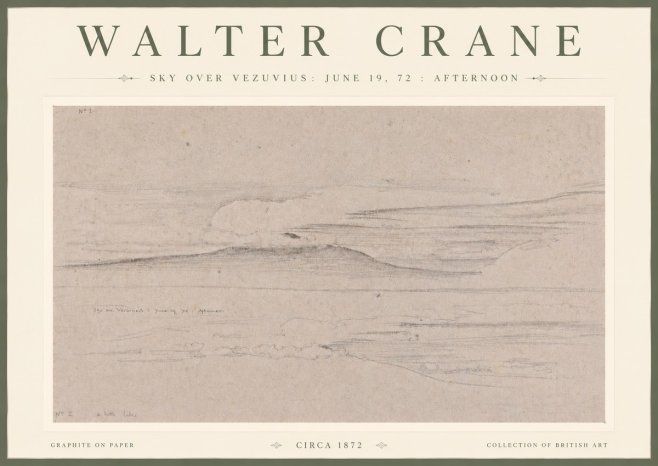 Walter Crane Sky over Vezuvius: June 19, 72 : Afternoon No4 - Plakat