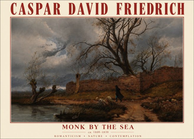 Caspar David Friedrich Autumn Landscape with Ruin No5 - Plakat