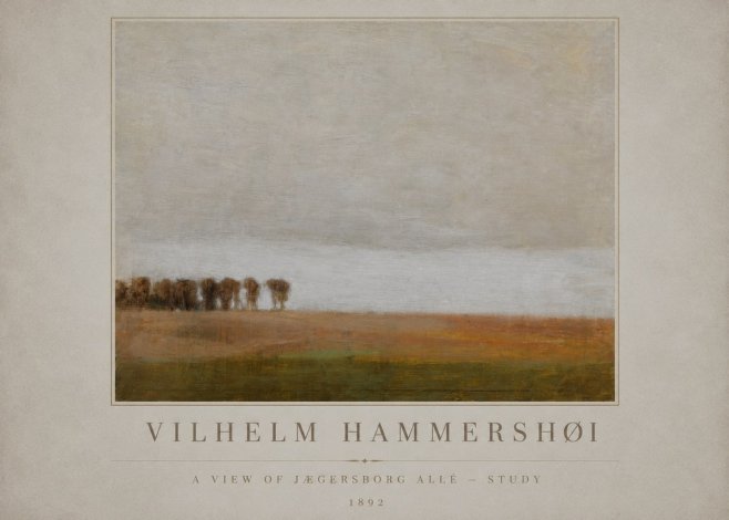 Vilhelm Hammershøi A View of Jægersborg Allé - Study No1 - Plakat