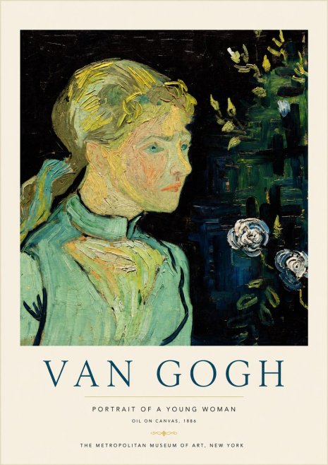 Van Gogh Portrait of a Young Woman No5 - Plakat