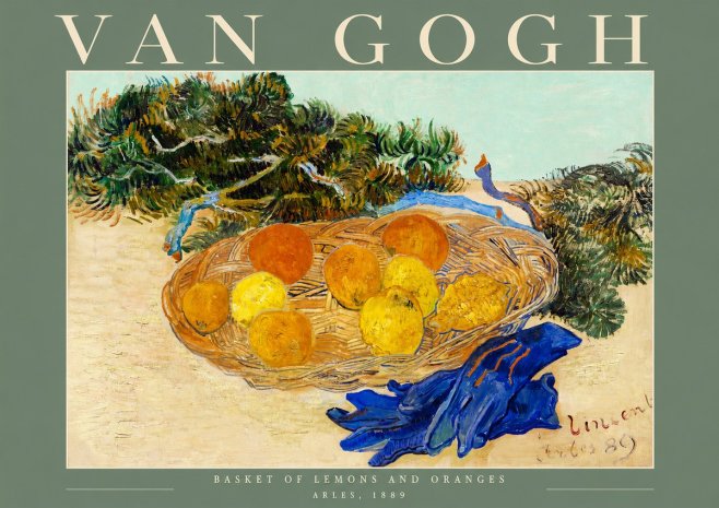 Van Gogh Basket of Lemons and Oranges No2 - Plakat