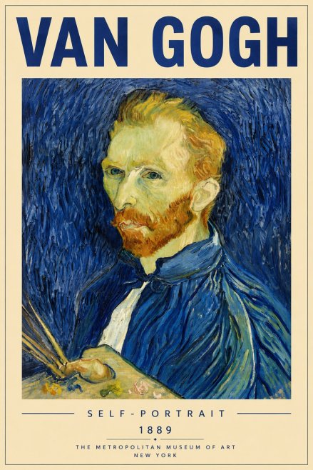 Van Gogh Self-portrait I No5 - Plakat