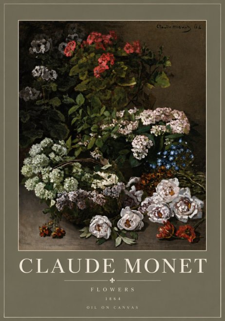 Monet Flowers No4 - Plakat