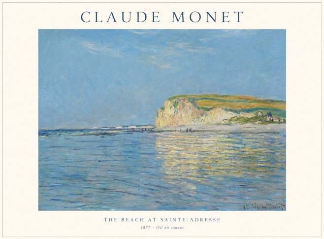 Monet The Beach at Sainte-adresse III No1 - Plakat