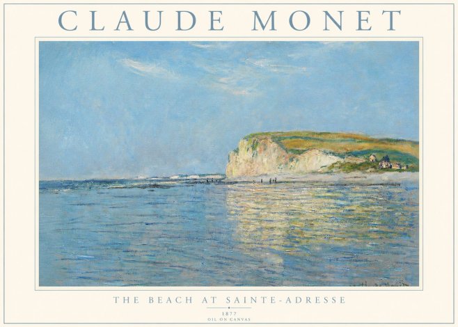 Monet The Beach at Sainte-adresse III No3 - Plakat