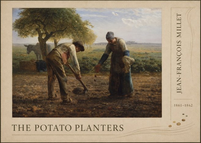 Jean-François Millet The Potato Planters No3 - Plakat