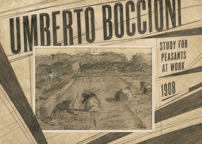 Umberto Boccioni Study for Peasants at Work No4 - Plakat