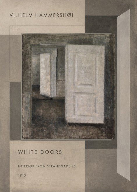 Vilhelm Hammershøi White Doors No4 - Plakat