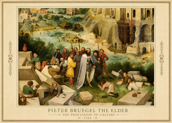 Pieter Bruegel The Tower of Babel XIV No5 - Plakat