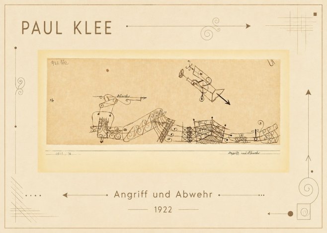 Paul Klee Angriff Und Abwehr No1 - Plakat