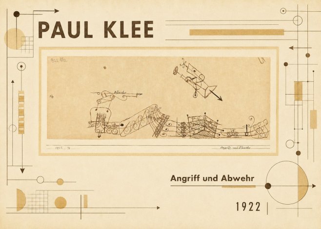Paul Klee Angriff Und Abwehr No6 - Plakat