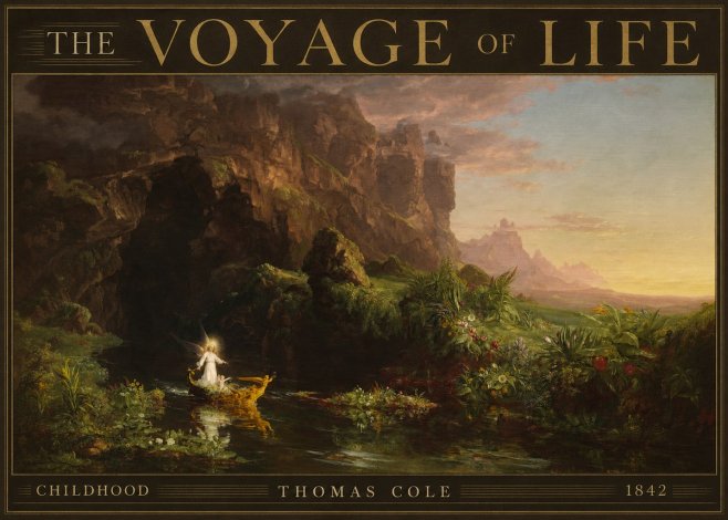Thomas Cole The Voyage of Life: Childhood IV No4 - Plakat