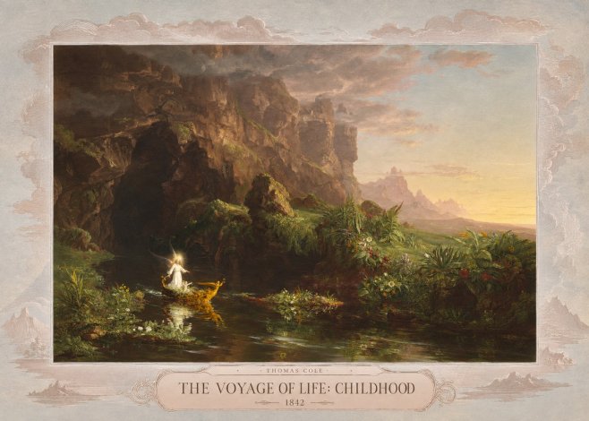 Thomas Cole The Voyage of Life: Childhood IV No5 - Plakat