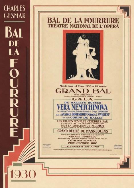 Charles Gesmar Bal De La Fourrure Théâtre National De L'opéra No2 - Plakat