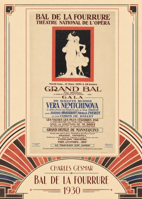 Charles Gesmar Bal De La Fourrure Théâtre National De L'opéra No3 - Plakat