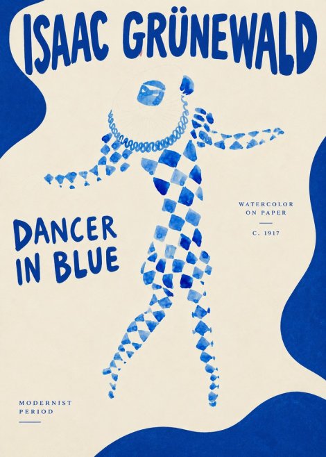 Isaac Grünewald Dancer in Blue No4 - Plakat
