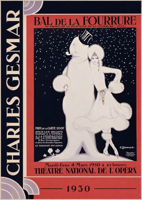 Charles Gesmar Bal De La Fourrure II No2 - Plakat