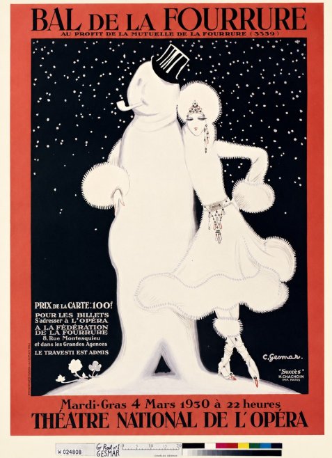 Charles Gesmar Bal De La Fourrure II No6 - Plakat