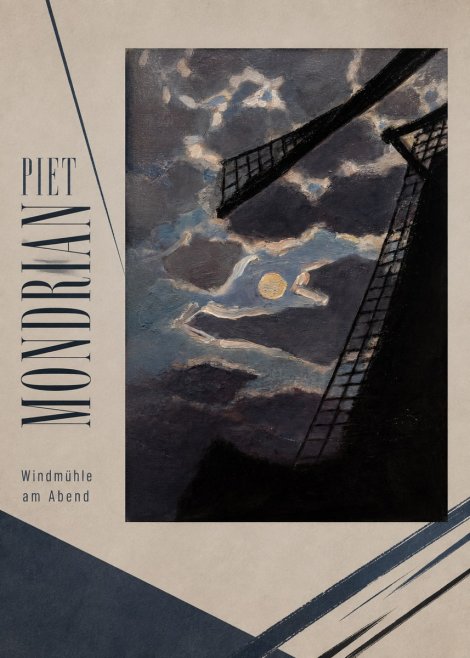 Piet Mondrian Windmühle Am Abend II No2 - Plakat