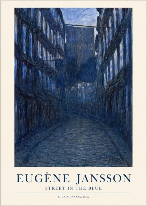 Eugène Jansson Street in the Blue No1 - Plakat