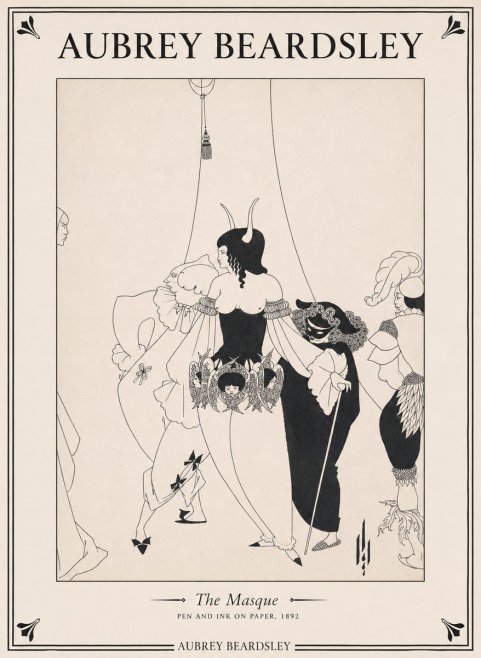 Aubrey Beardsley The Masque No1 - Plakat