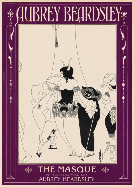 Aubrey Beardsley The Masque No2 - Plakat