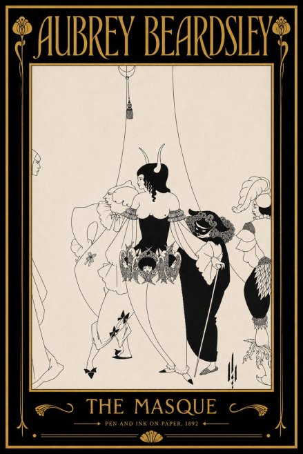 Aubrey Beardsley The Masque No6 - Plakat