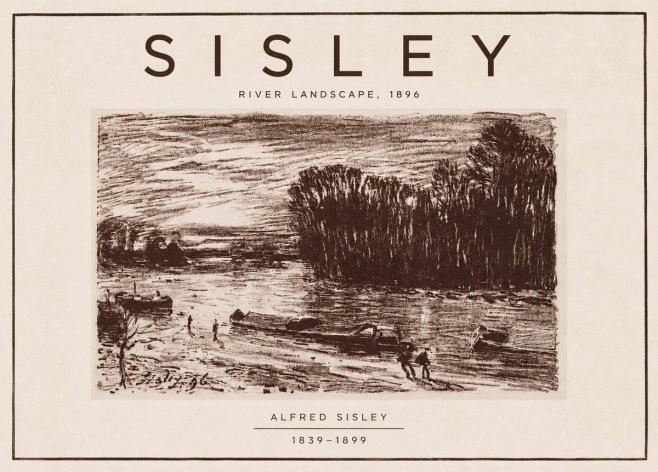 Sisley River Landscape No6 - Plakat