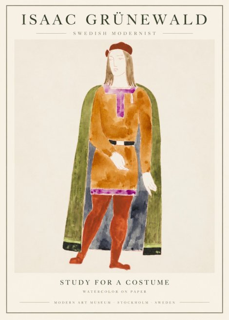 Isaac Grünewald Study for a Costume Design No2 - Plakat