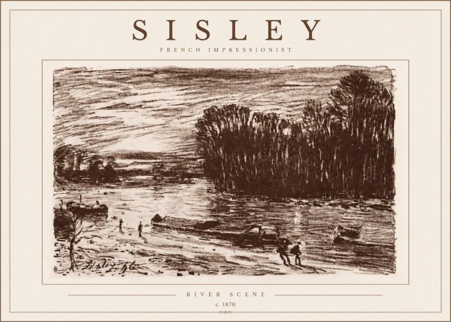 Sisley River Scene No5 - Plakat