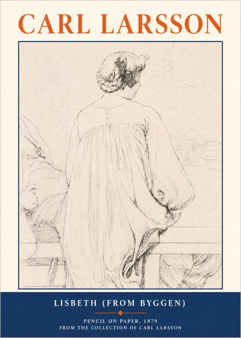 Carl Larsson Lisbeth (from Byggen) No3 - Plakat
