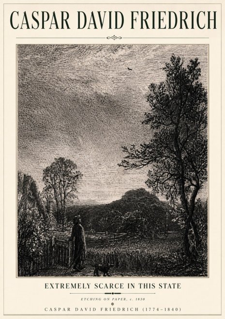 Caspar David Friedrich Extremely Scarce in This State No6 - Plakat