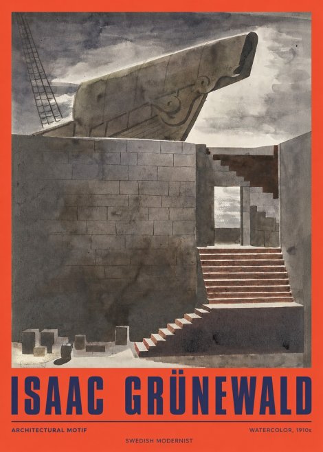 Isaac Grünewald Architectural Motif II No2 - Plakat