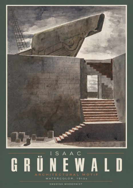 Isaac Grünewald Architectural Motif II No3 - Plakat