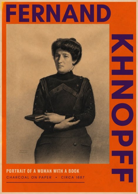 Fernand Khnopff Portrait of a Woman with a Book No2 - Plakat