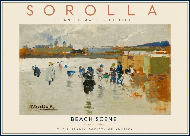 Sorolla Beach Scene No3 - Plakat