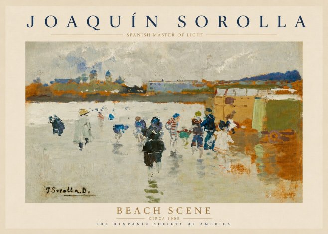 Sorolla Beach Scene No4 - Plakat