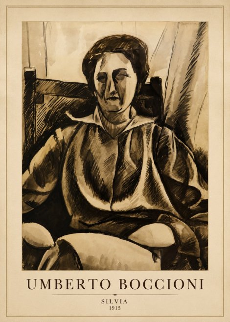Umberto Boccioni Silvia No4 - Plakat