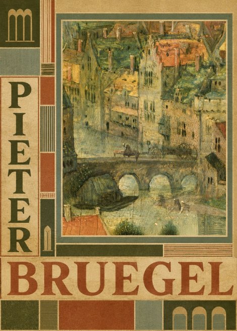 Pieter Bruegel Cityscape with Bridge No3 - Plakat