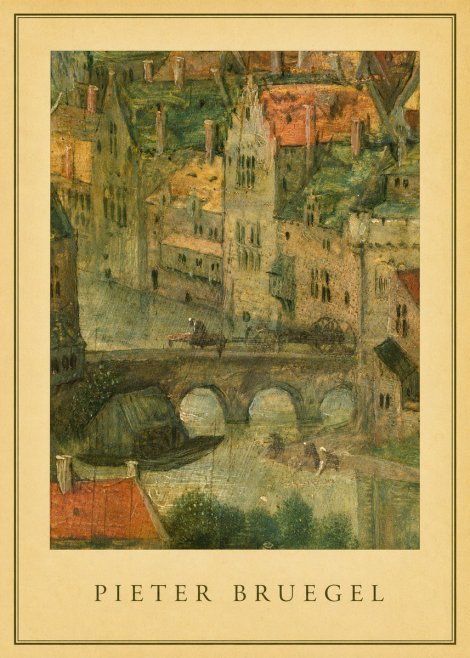 Pieter Bruegel Cityscape with Bridge No4 - Plakat