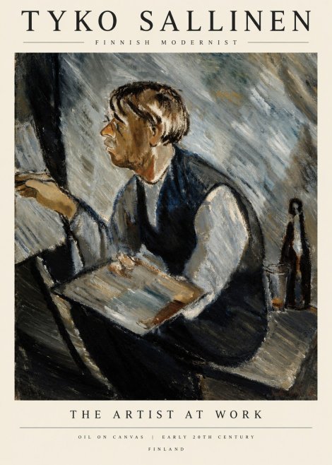 Tyko Sallinen The Artist at Work No1 - Plakat