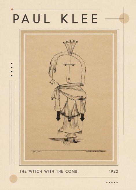 Paul Klee The Witch with the Comb No1 - Plakat