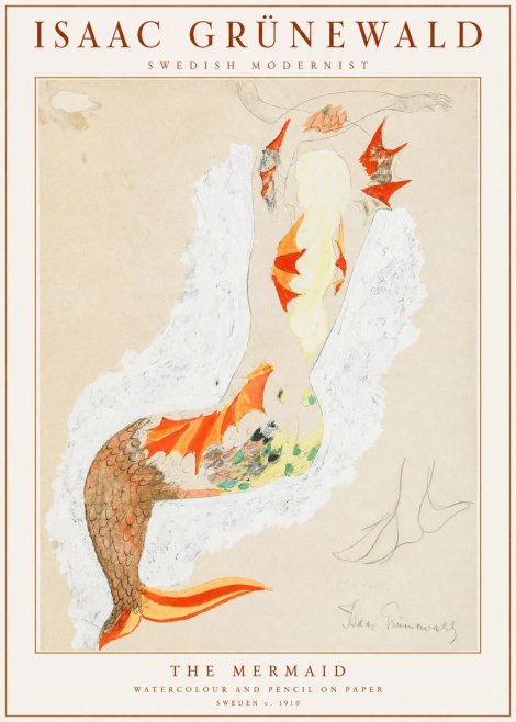 Isaac Grünewald The Mermaid No1 - Plakat