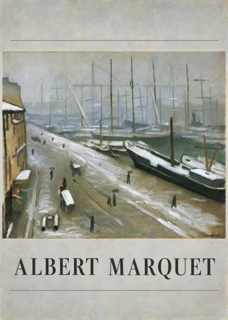 Albert Marquet Le Havre, Le Bassin Sous La Neige No1 - Plakat