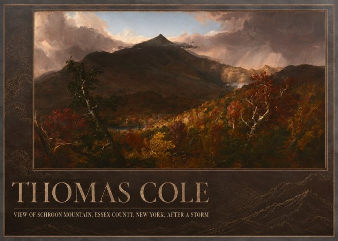 Thomas Cole View of Schroon Mountain, Essex County, New York, After a Storm No2 - Plakat