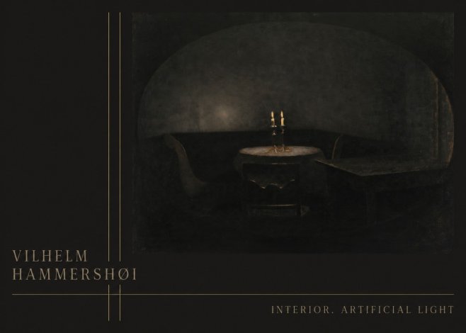 Vilhelm Hammershøi Interior. Artificial Light No3 - Plakat